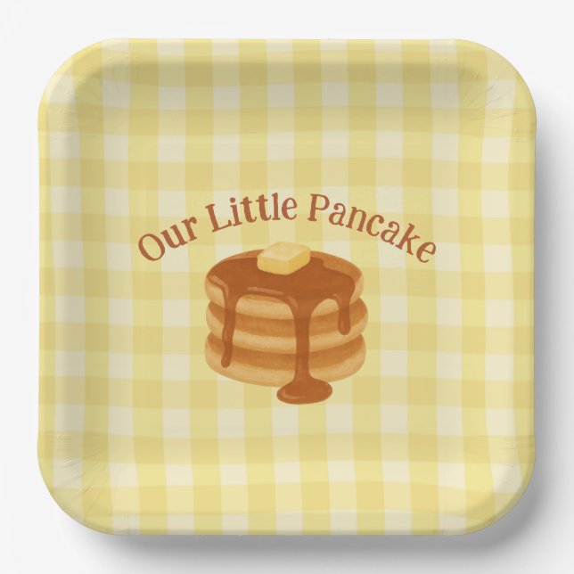 Assiettes En Carton Our Little Pancake Brunch Theme Baby Shower (Recto)