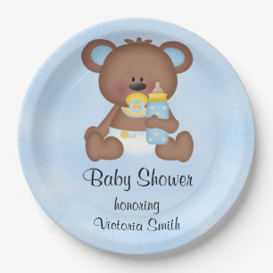 Assiettes En Carton Ours de nounours de bébé de baby shower