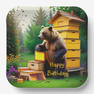 Assiettes En Carton Ours de ruche