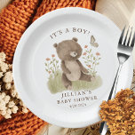 Assiettes En Carton Ours des bois<br><div class="desc">Présentant notre charmante conception de baby showers animaux de bois, parfait pour célébrer l'arrivée de votre petit. Conçu avec soin dans le détail, ce design présente d'adorables illustrations d'un ours de bois créant un thème fantaisiste et d'inspiration nature. Les couleurs boho douces et la typographie délicate apportent une touche d'élégance,...</div>