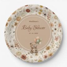 Ours en terre cuite Boho Floral Baby Shower