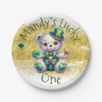 Ours vert de la Saint-Patrick anniversaire chanceu