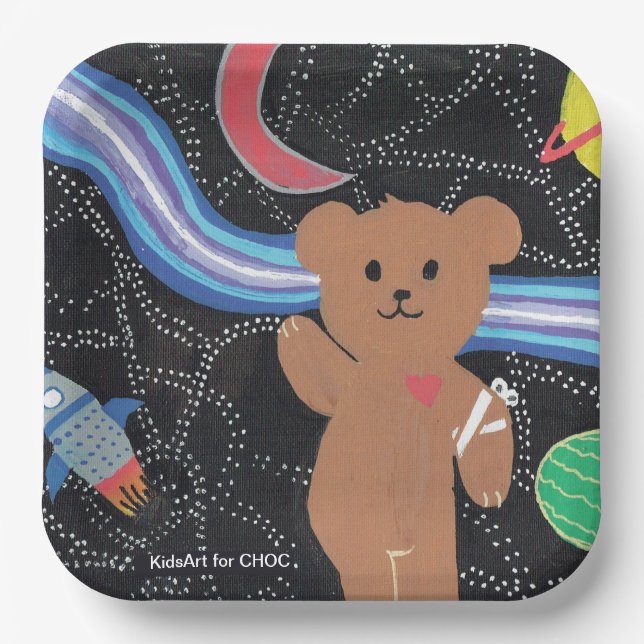 Assiettes En Carton Out Of This World - Kids Art pour CHOC (Recto)