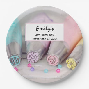 Assiettes En Carton Outils de décoration de gâteaux de couleur pastel