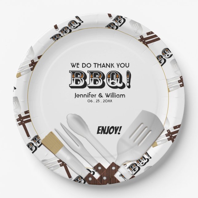 Assiettes En Carton Outils de grillage Je fais BBQ (Devant)