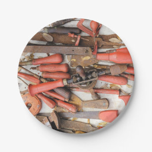 Assiettes En Carton Outils Outil Russe antique Red Man