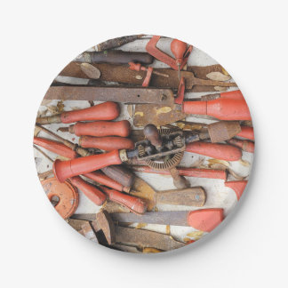 Assiettes En Carton Outils Outil Russe antique Red Man