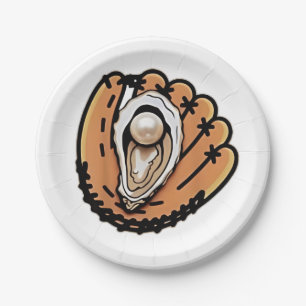 Assiettes En Carton Oyster Baseball Seafood Baseball Sport Lover