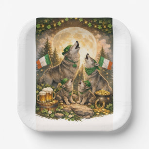 Assiettes En Carton Pack Loup Chanceux – Hurlement en famille pour la