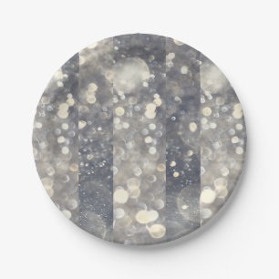 Assiettes En Carton Paillettes Argentées Brillance Glamour Moderne Ten