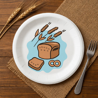 Assiettes En Carton Pain de grain entier rustique Alimentation agricol