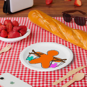 Assiettes En Carton Pain d'épice Marionnette Mastercard Caractères de