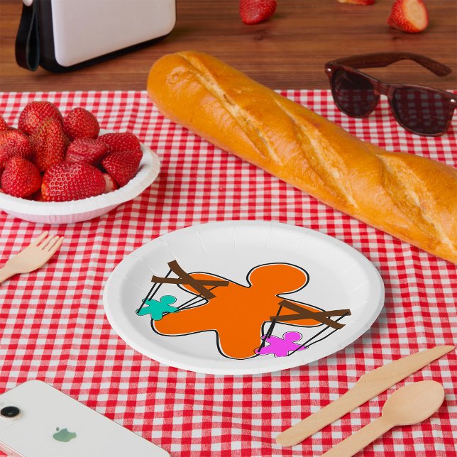 Assiettes En Carton Pain d'épice Marionnette Mastercard Caractères de  (Créateur téléchargé)