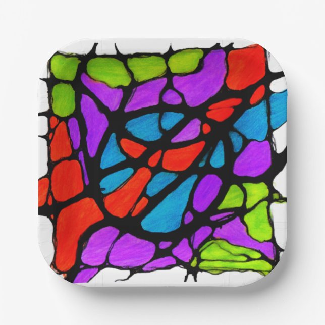 Assiettes En Carton Painted light (Recto)