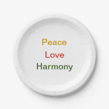 Paix amour harmonie or ton rouge vert