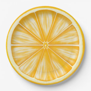 Assiettes En Carton Palm Beach Orange Slice Citrus Party