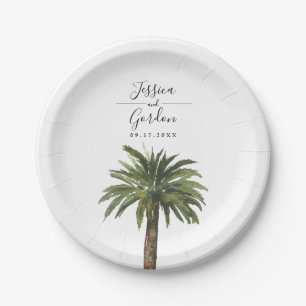 Assiettes En Carton Palm Dusty Plaque de papier