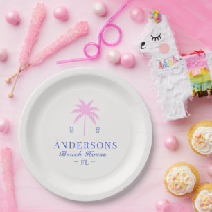 Assiettes En Carton Palm Maison de plage Social Club esthétique