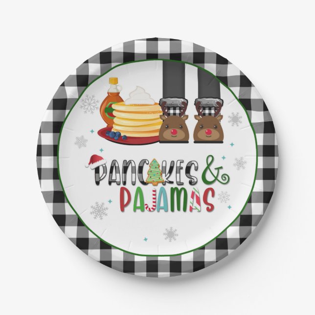 Assiettes En Carton Pancakes & Pajamas Christmas Party Plaque - WB (Devant)