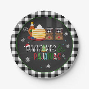Assiettes En Carton Pancakes & Pyjamas Plaque de fête de Noël - BB