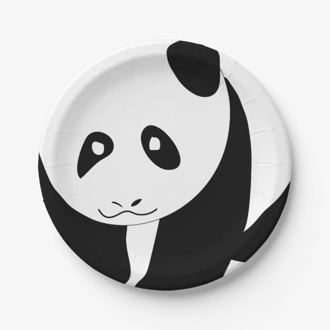 Assiettes En Carton Panda adorable (Devant)