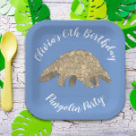 Assiettes En Carton Pangolin Party Kids 6th Birthday Blue Ajouter Nom<br><div class="desc">Pour l'enfant qui aime les pangolins. Ce mignon pangolin invitation les fans des droits des animaux à une fête d'anniversaire. Personnalisez ce Pangolin avec le numéro de l'anniversaire et le nom de la fille ou du garçon de la fête et vous êtes tous prêts pour un anniversaire amusant emballé pangolin...</div>