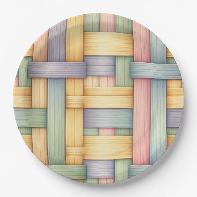 Assiettes En Carton Panier de Pâques (Devant)