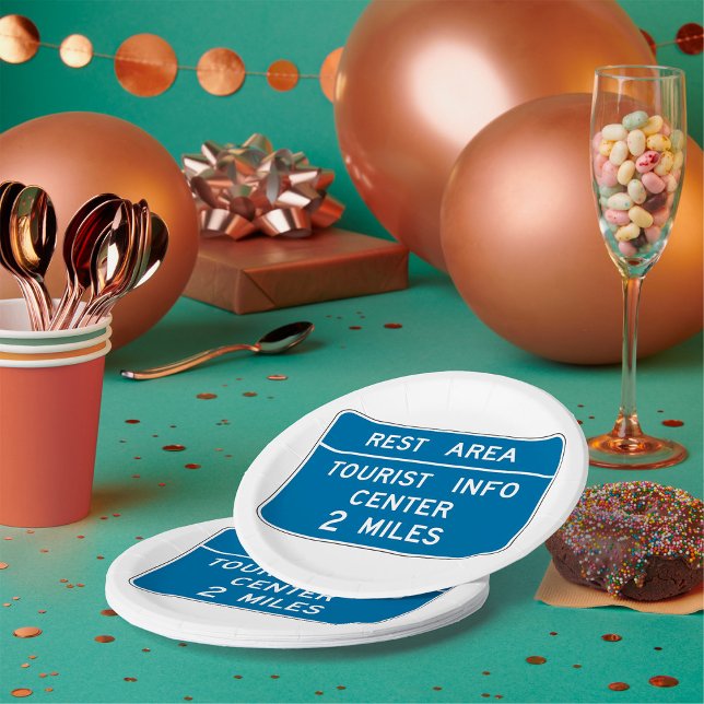 Assiettes En Carton Panneau Centre d'information touristique (Créateur téléchargé)