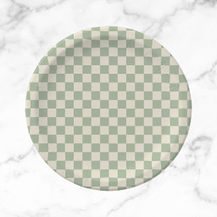 Assiettes En Carton Panneau de contrôle blanc vert et blanc désactivé
