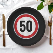 Panneau de limitation de vitesse pour 50e annivers