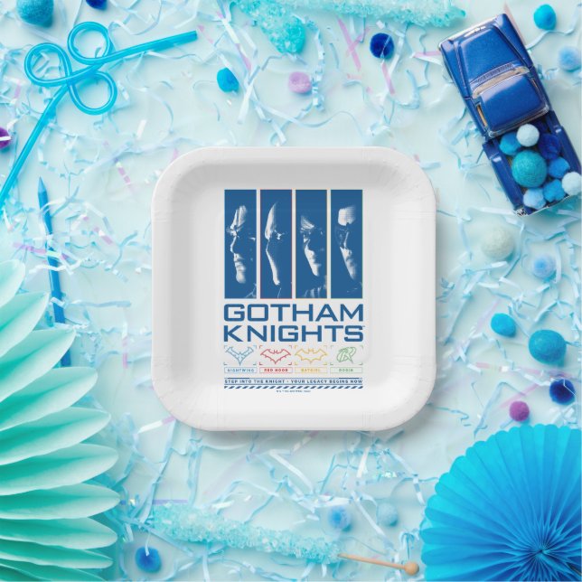Assiettes En Carton Panneaux de visage Gotham Knights (Fête)