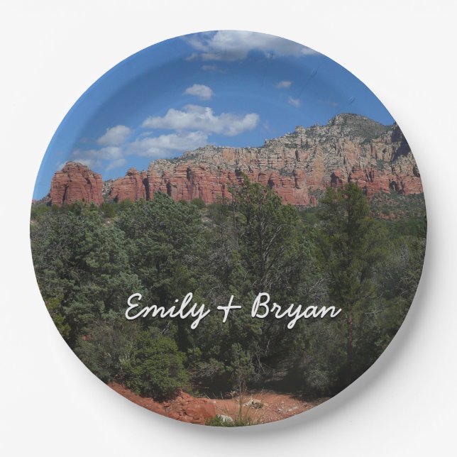 Assiettes En Carton Panorama de Red Rocks à Sedona Arizona (Devant)