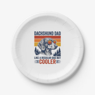 Assiettes En Carton Papa teckel comme un papa normal mais t-shirt plus