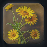 Assiettes En Carton Paper Plate (Yellow Daisies)<br><div class="desc">A bright yellow daisy design decorates these pretty paper plates.</div>