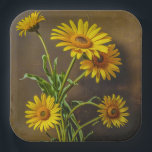 Assiettes En Carton Paper Plate (Yellow Daisies)<br><div class="desc">A bright yellow daisy design decorates these pretty paper plates.</div>