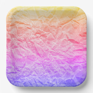 Assiettes En Carton Papier arc-en-ciel recouvert