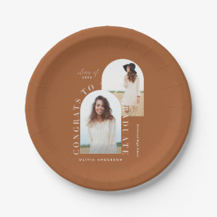 Assiettes En Carton Papier de graduation géométrique multiphoto modern