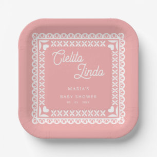 Assiettes En Carton Papier mexicain Picado Cielito Lindo Baby shower