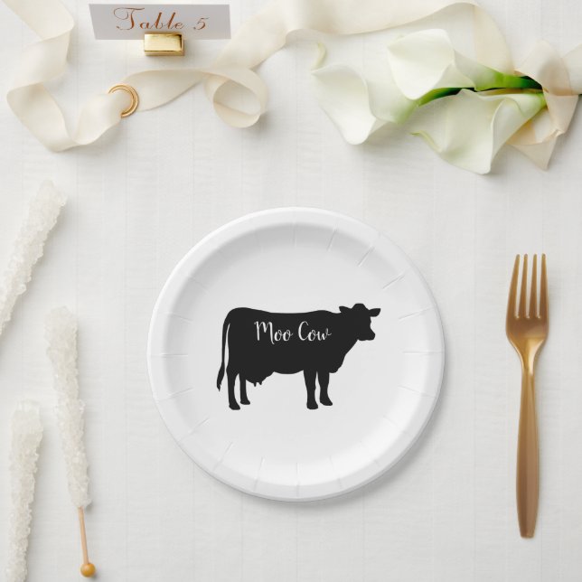 Assiettes En Carton Papier Moo Cow Barnyard Party (Mariage)