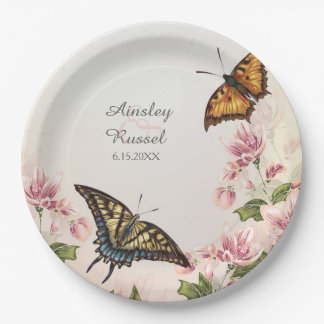 Assiettes En Carton Papier papillon - Plaques de papier personnalisées