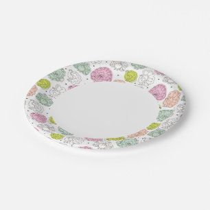 Assiettes En Carton papier peint pour enfants paon vintage