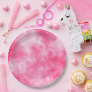 Assiettes En Carton Papier Plate-forme en nuage rose
