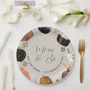 Assiettes En Carton Papier pour Baby Shower automnal de Maman futur Pe