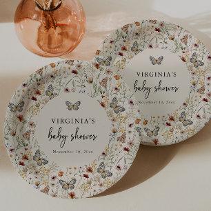 Assiettes En Carton Papillon Bohème