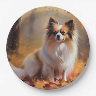 Assiettes En Carton Papillon dans les feuilles d'automne tombent inspi