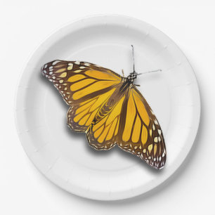 ASSIETTES EN CARTON PAPILLON DE MONARQUE