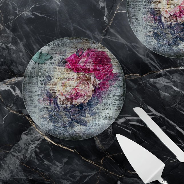 Assiettes En Carton Papillon floral Ephemera (Créateur téléchargé)