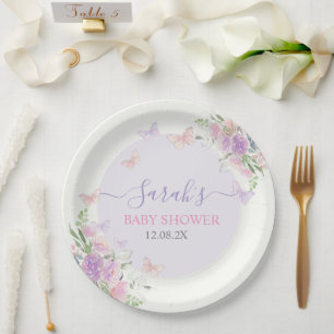 Assiettes En Carton Papillon Lilac enchanté