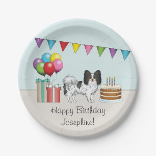 Assiettes En Carton Papillon Tricolore Chien Heureux Anniversaire Colo