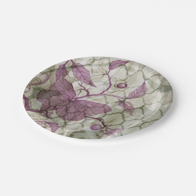 Assiettes En Carton Papillons arabes III (Angle)